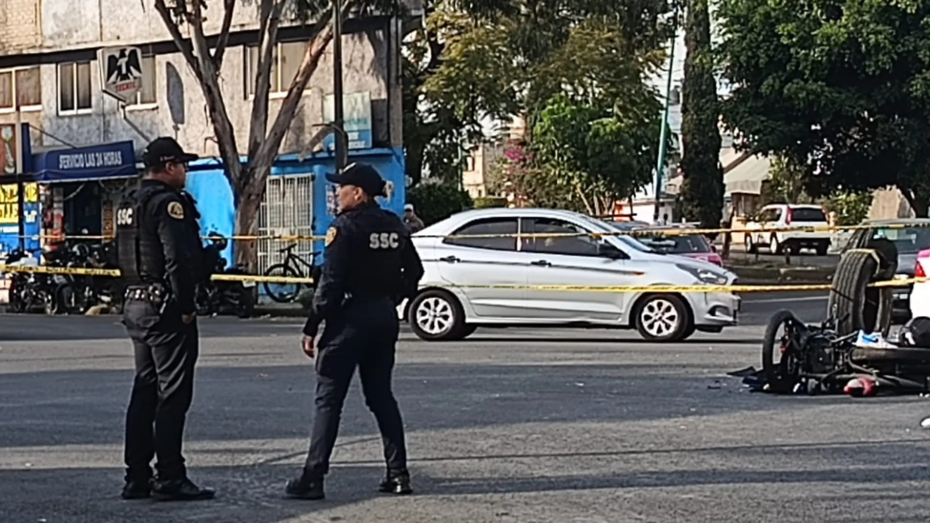 Accidente de motocilista en Iztapalapa